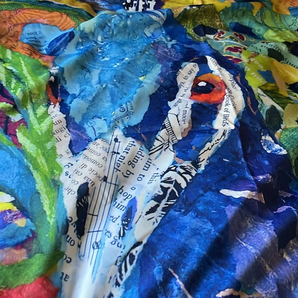 Colorful peacock shower curtain